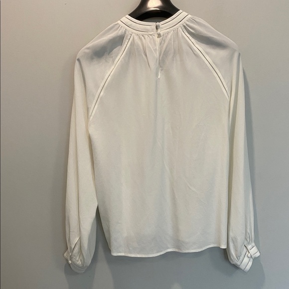 Sézane Utopie Silk Blouse Cream Ecru Long Sleeve EU 40 US 8 - Picture 6 of 16